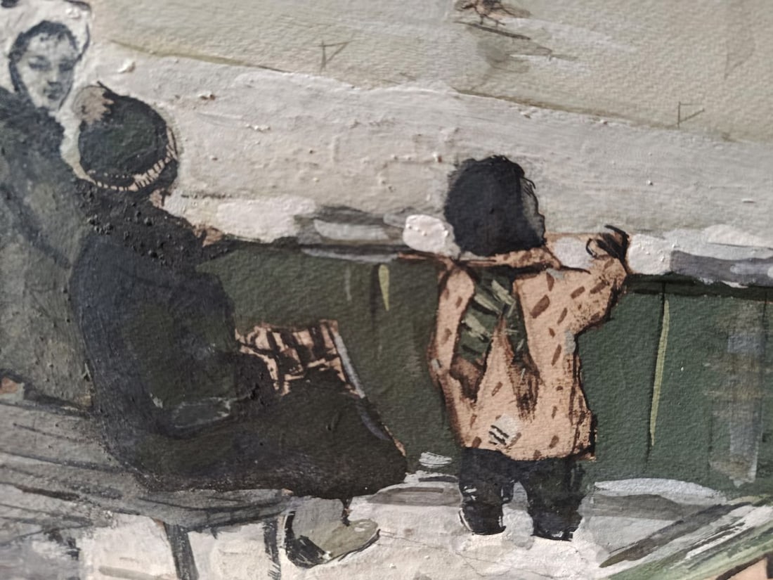 Oil painting Winter skating rink Sergey Grigoriev - 2