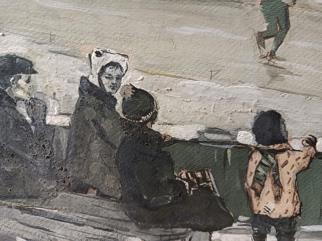 Oil painting Winter skating rink Sergey Grigoriev - 6