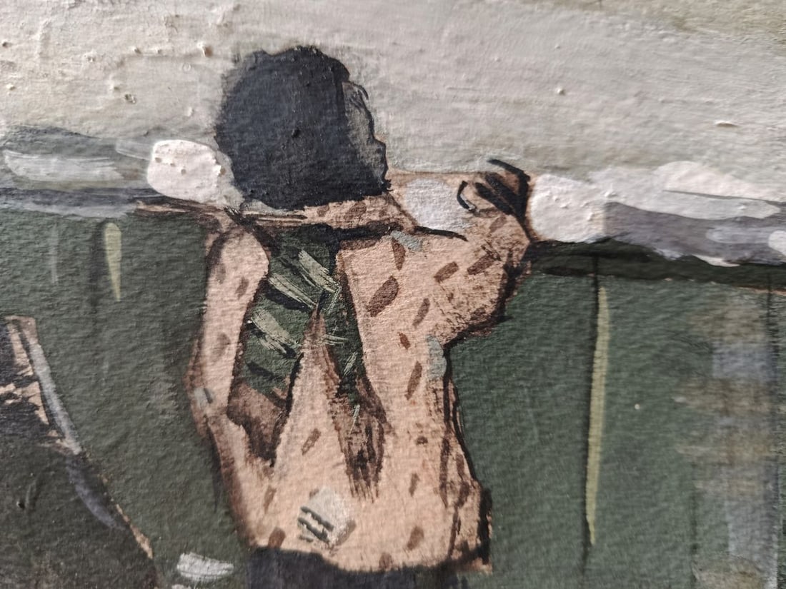 Oil painting Winter skating rink Sergey Grigoriev - 7