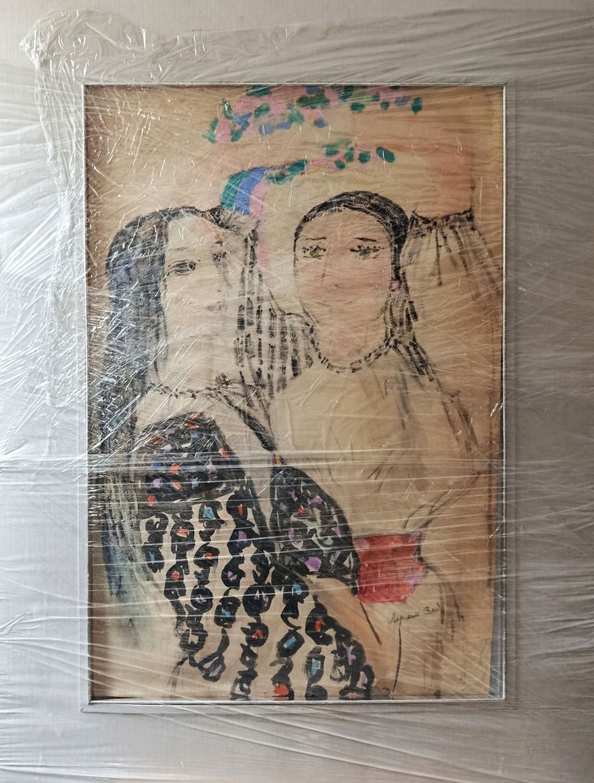 Oil painting Portrait of two girls Zoya Lerman (1 of 10)