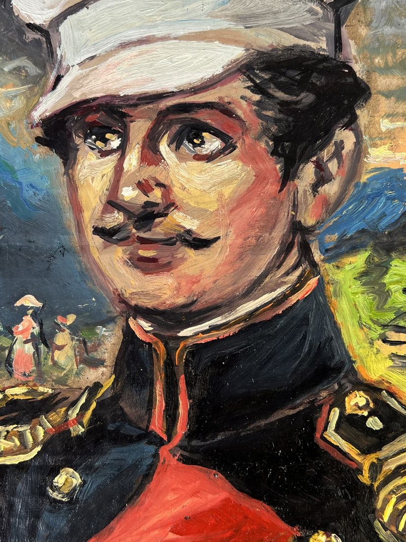 Oil painting Portrait of an officer Alexander Litvinov (1 of 1)