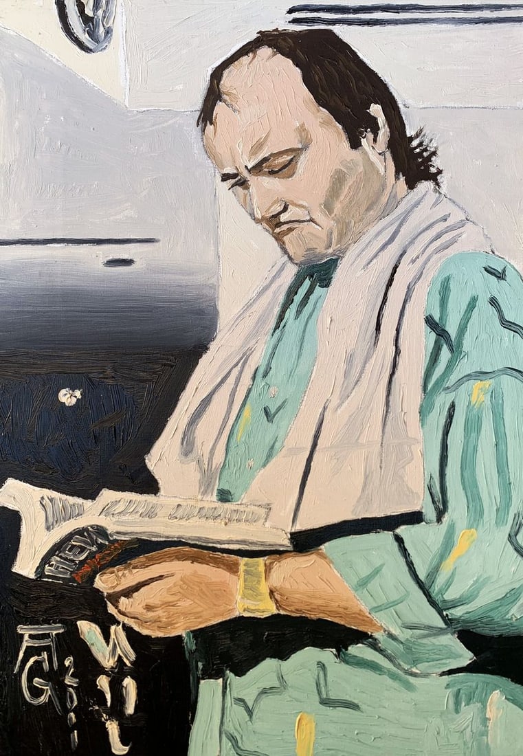 Oil painting While reading a book Oleksandr Gukalov (1 of 11)