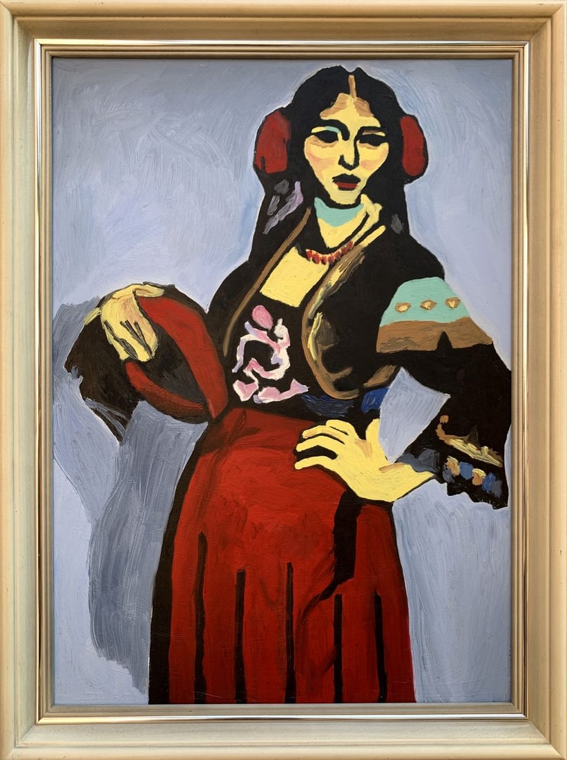 Oil painting Portrait of a Spanish girl Oleksandr Gukalov: Title: Oil painting Portrait of a Spanish girl Oleksandr Gukalov Description: AAA3504The painting titled Portrait of a Spanish Girl exudes the spirit and vitality of Spanish culture through bold,