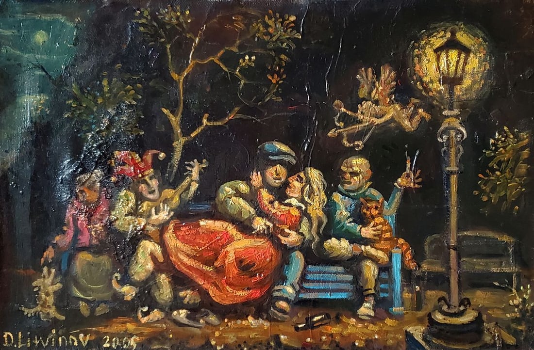 Oil painting Society in the Park Daniil Litvinov (1 of 7)