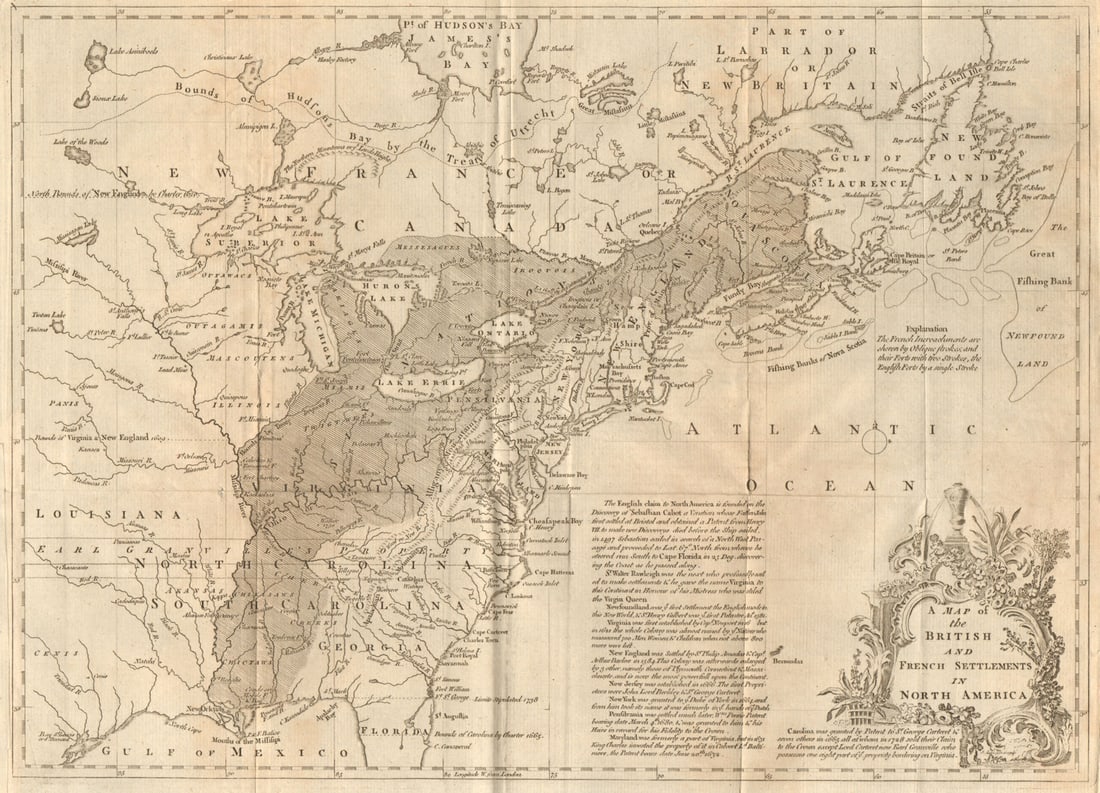 A map of the British and French Settlements in North America. LODGE 1755 (1 of 1)
