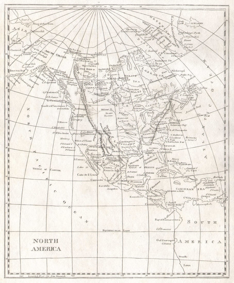 North America by Arrowsmith & Lewis. United States & Canada 1812 old map (1 of 1)