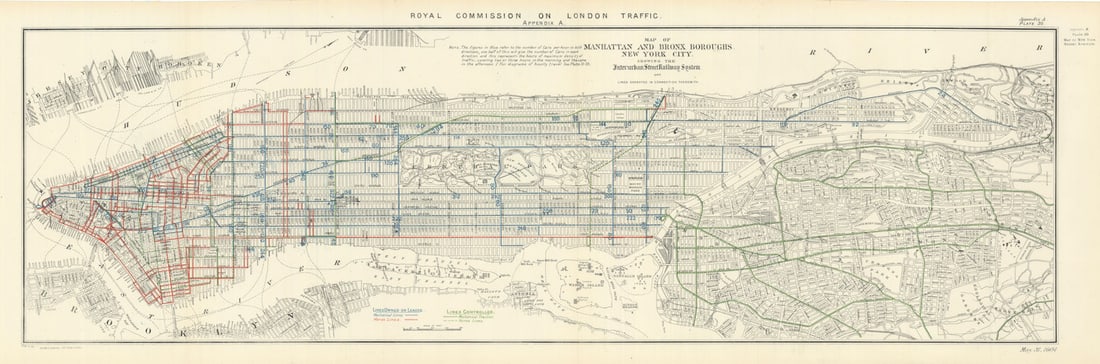 Manhattan & Bronx, New York City, Interurban Street Railway System 1906 map (1 of 1)