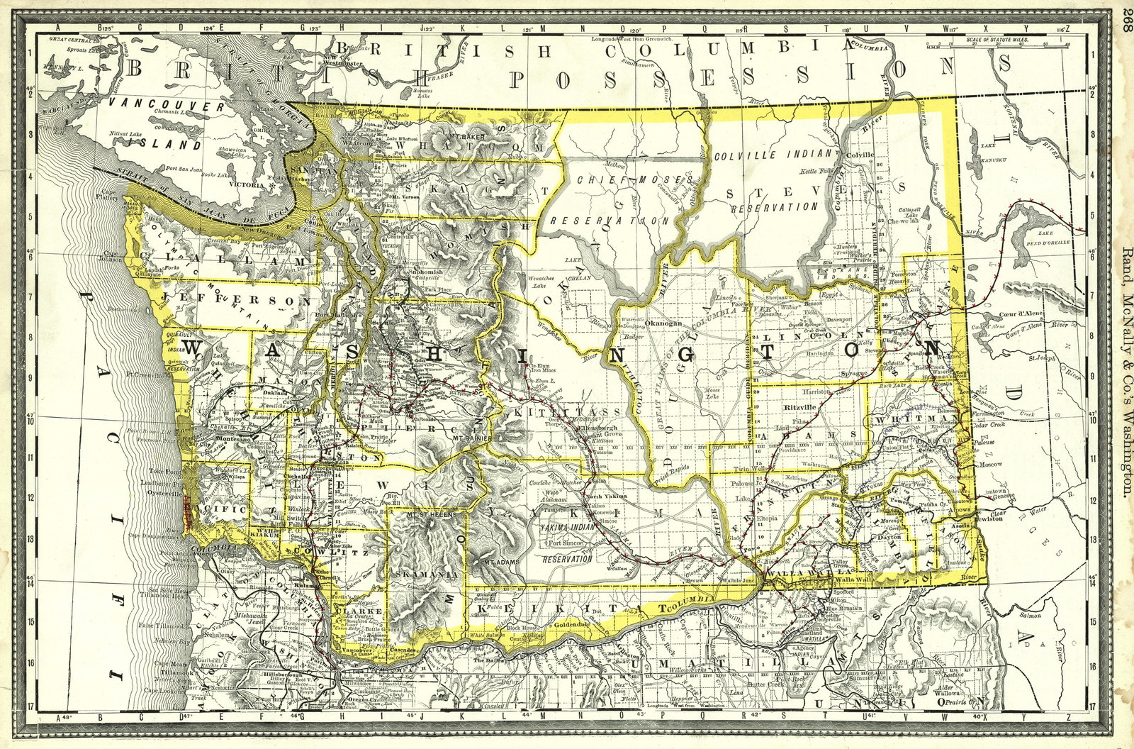 Rand, McNally And Co.'s Washington.: Publication Date:c1889Title:Rand, McNally And Co.'s Washington.,li>Cartographer:RAND, MCNALLY & CO.Publisher:RAND, MCNALLY & CO.Brief Description:Map from the Eighteenth Edition of Rand, McNally &