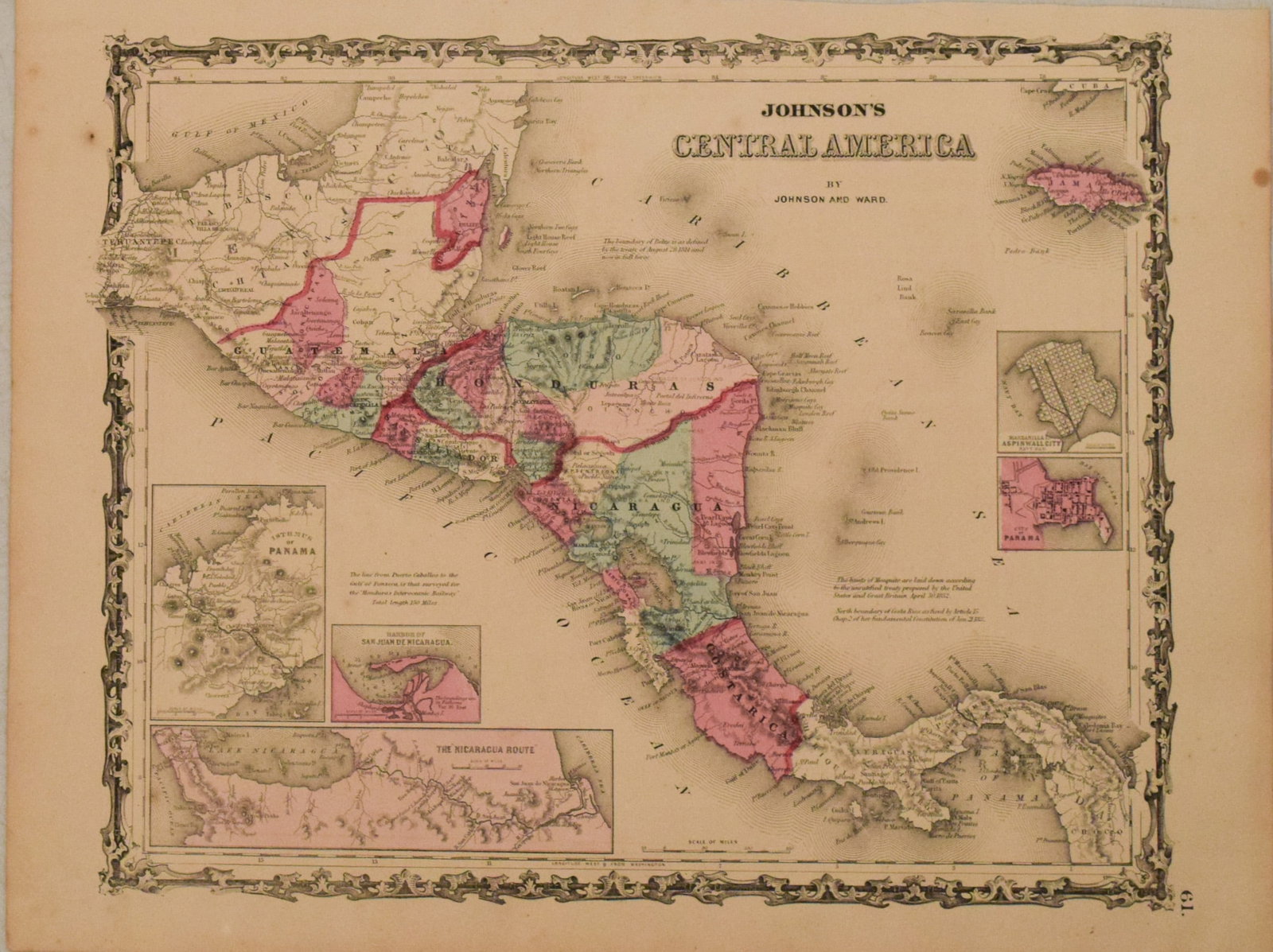 1863 Johnson Map of Central America -- Johnson's Central America (1 of 1)