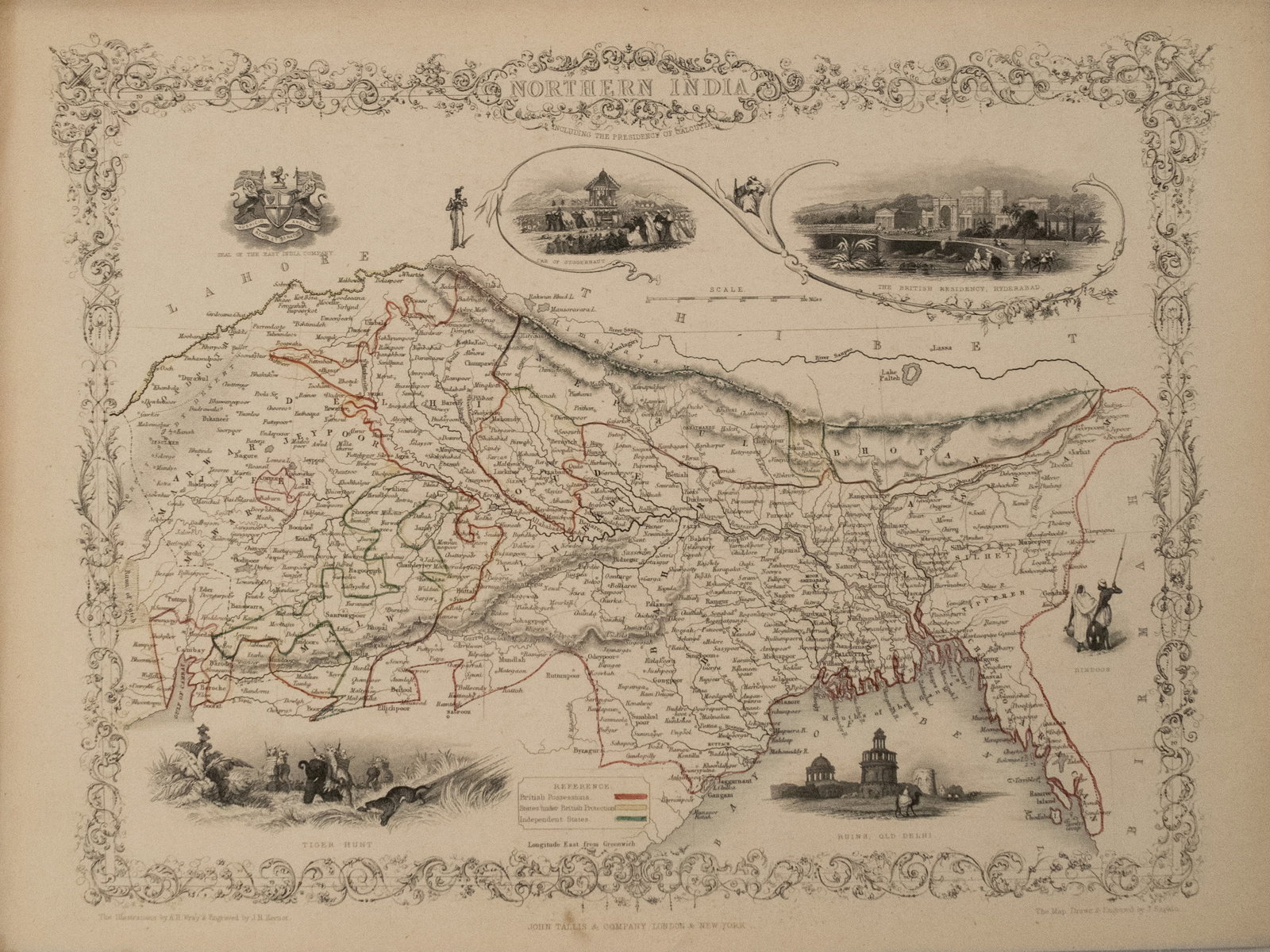 1851 Tallis Map of Northern India -- Northern India (1 of 1)