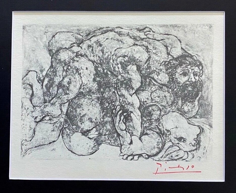 PABLO PICASSO +1955 SIGNED SUPERB PRINT MATTED 11 X 14 + LIST $895! - 2