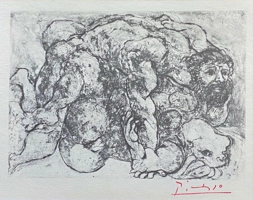 PABLO PICASSO +1955 SIGNED SUPERB PRINT MATTED 11 X 14 + LIST $895! - 3