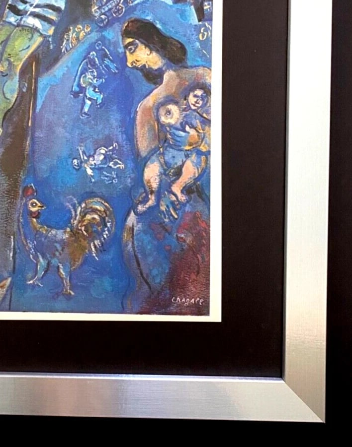 Marc Chagall Signed Print 1973 Framed Art Ready to Hang Display - 3