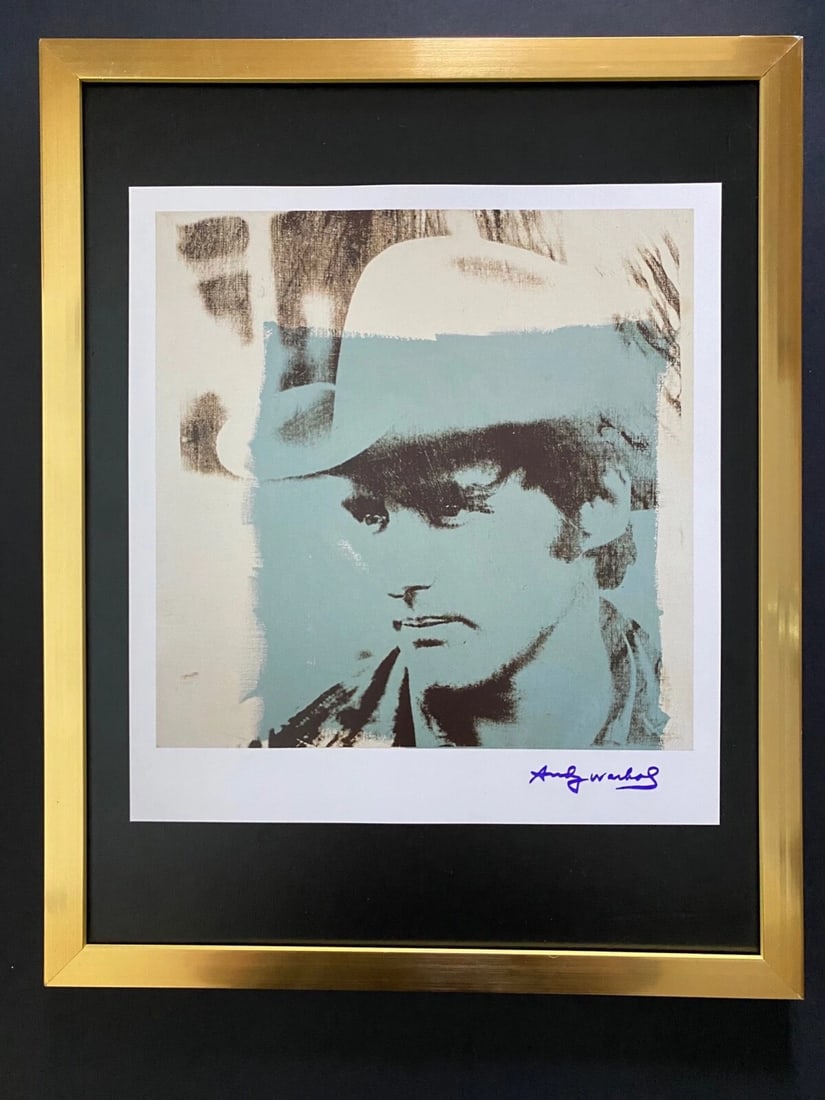 Andy Warhol Vintage Signed Print Dennis Hopper Portrait Framed Ready to Display: This is a Stunning and Scarce 1984 Print after Andy Warhol " DENNIS HOPPER " from - His Pop Art Collection- Facsimile Signed in Ink Mounted on a Brand New Frame covering an area of 15x12in.