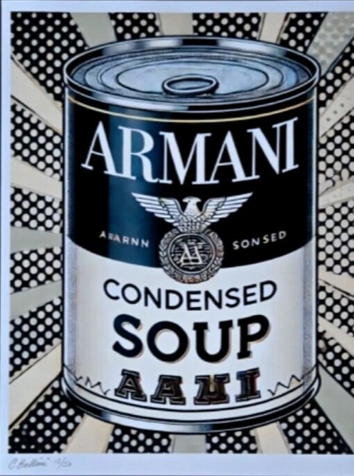 CHIARA BELLINI | ARMANI CONDENSED SOUP Hand Signed Authentic Print with COA - 2