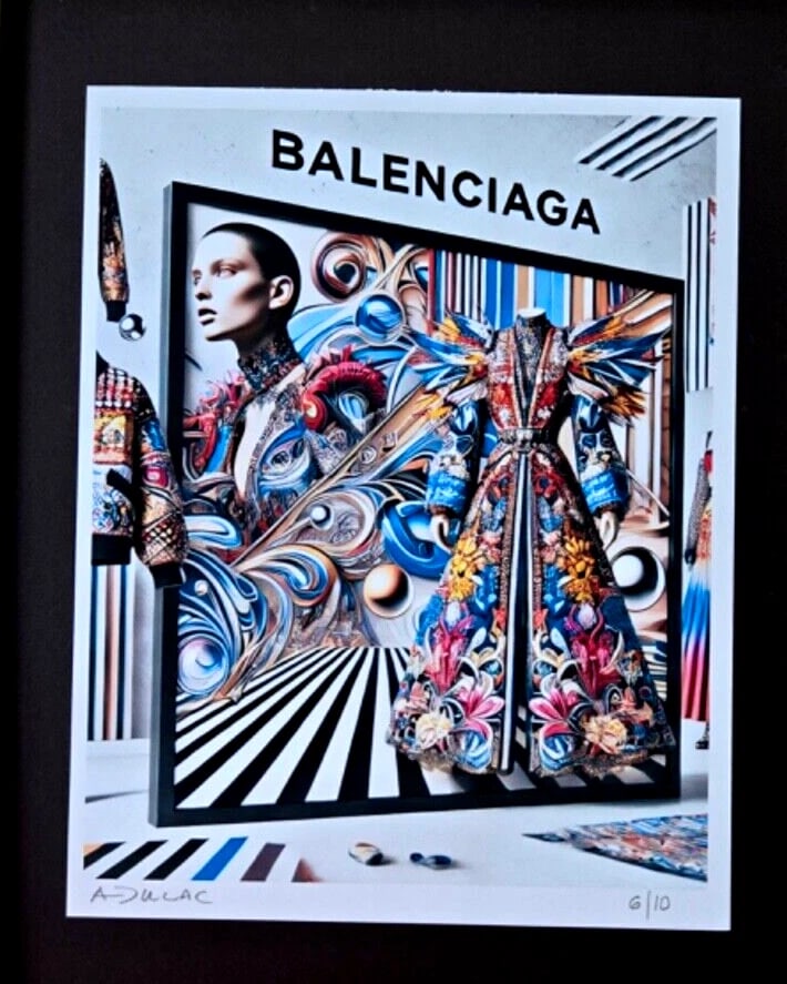 ALEXANDER DULAC + BALENCIAGA SPIRIT Hand Signed Authentic Print LtdEd of 10 COA - 2