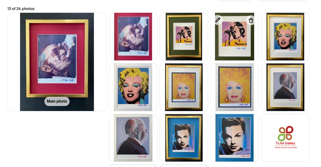 ANDY WARHOL + RARE 1984 SET OF 6 PORTRAIT PRINTS SIGNED MATTED AND FRAMED!: This is a Stunning and Scarce Set of 6 1984 Prints after Andy Warhol FACSIMILE SIGNATURES IN INK HERMANN HESSE JACK NICKLAUS MARILYN MONROE ALFRED HITCKCOCK DOLLY PARTON JUDY GARLAND from - His Pop Ar