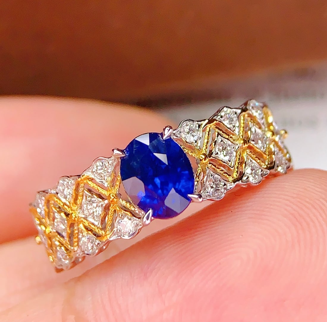18K Gold Sapphire Ring - 5
