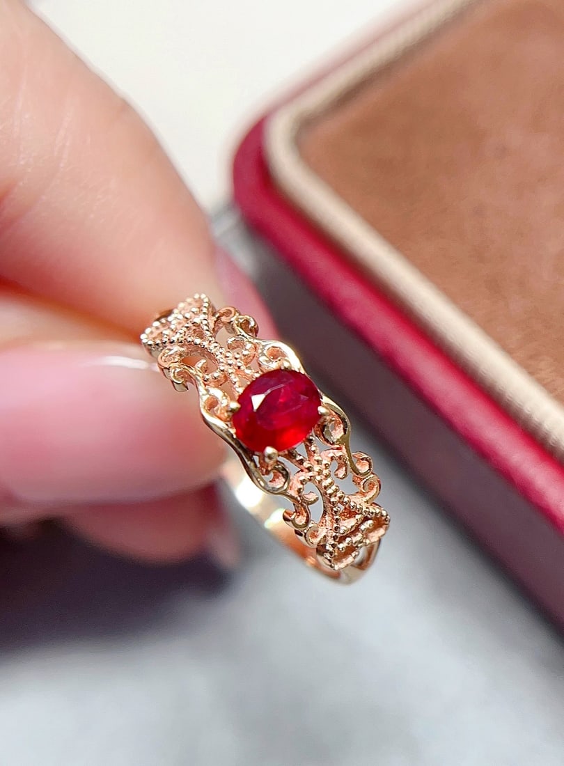 18K Gold Ruby Ring - 3