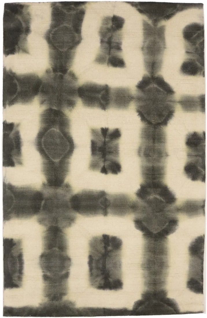 Brownish Gray Tie-Dye 5X8 Hand-Tufted Modern Rug (1 of 15)