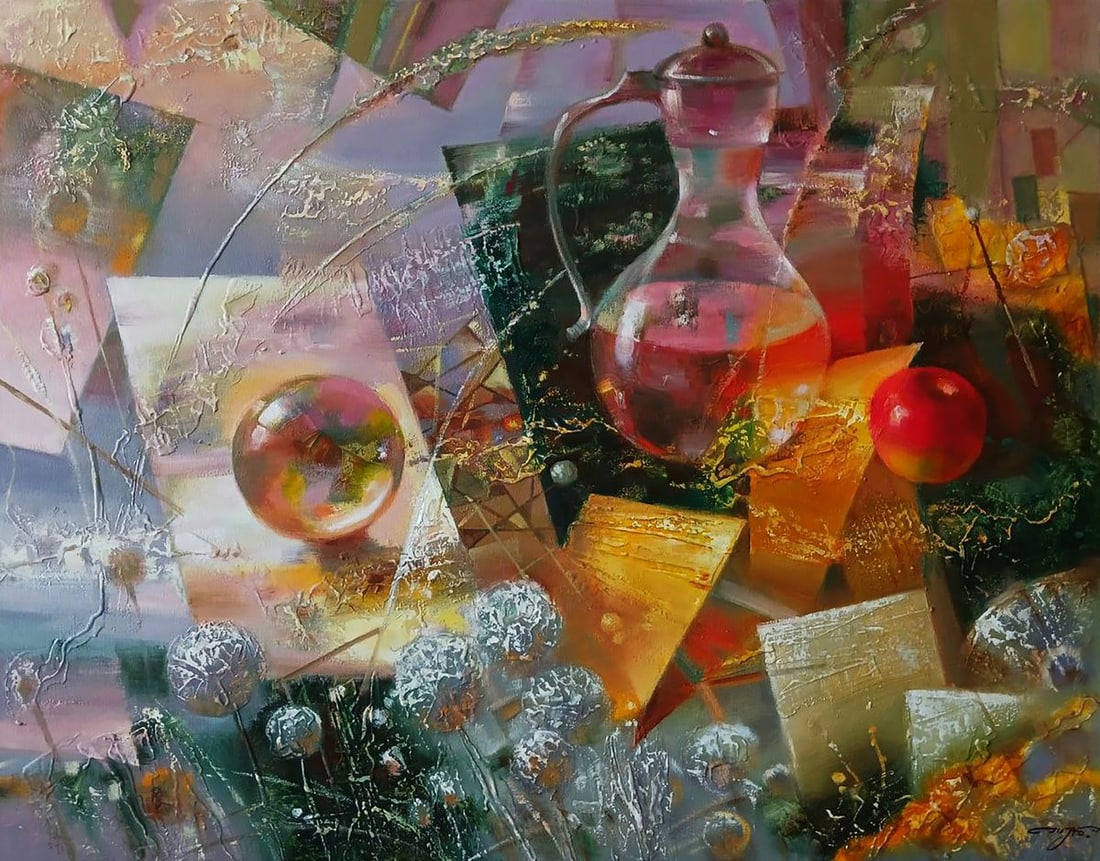 Abstract oil painting Golden day Anatoly Tarabanov (1 of 11)