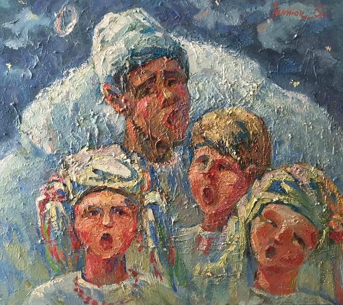 Oil painting Carolers Kalenyuk Alex (1 of 6)