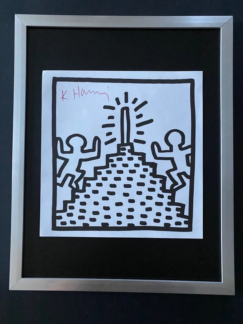 KEITH HARING + SIGNED VINTAGE PRINT FRAMED + BUY IT NOW! - 2
