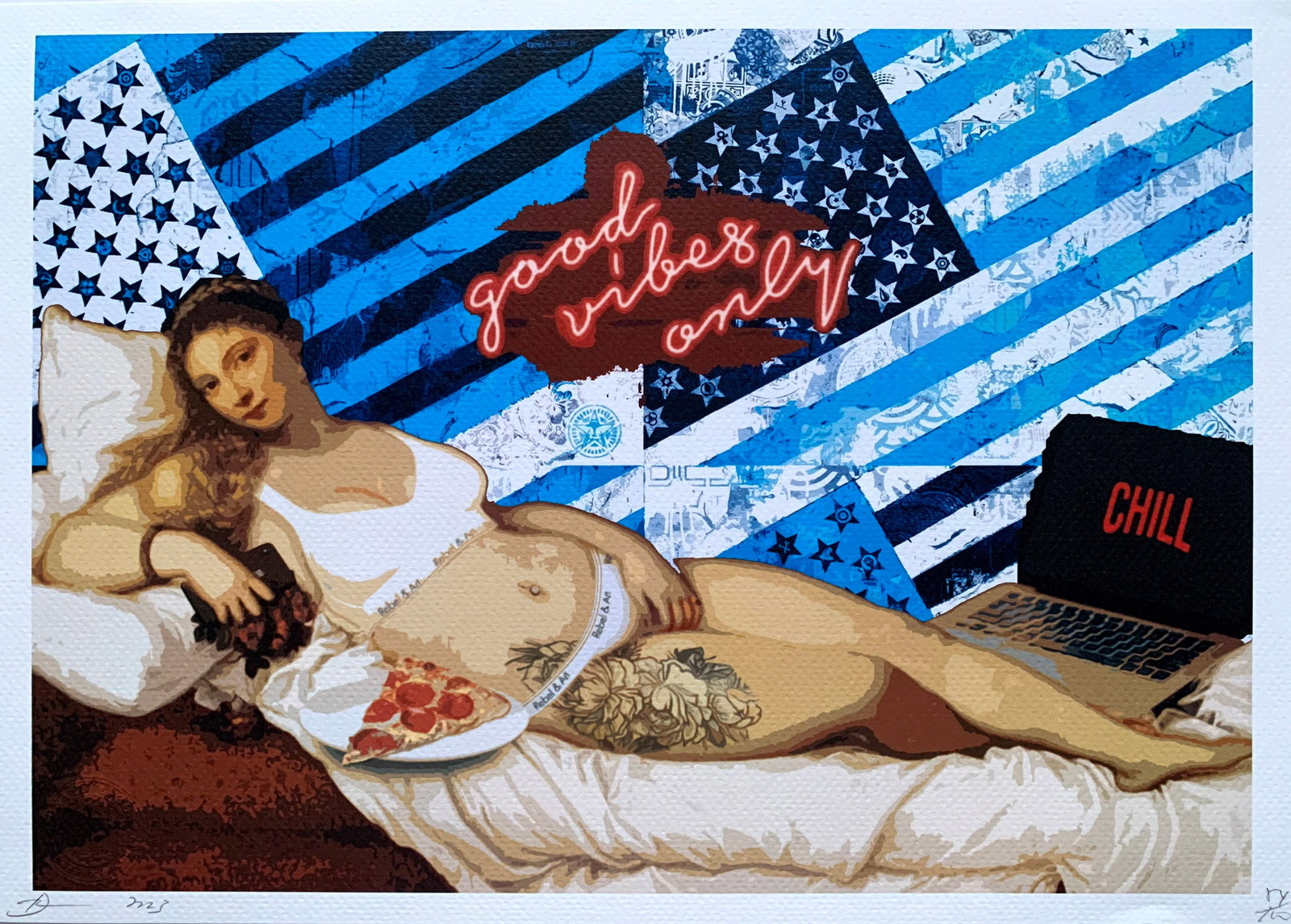 Death NYC Titian: Title: Death NYC TitianDate/Period:21st CenturyMaterials:Giclee on Fine art 300 gsm paperSize:17 3/4 x 12 1/2 inchesDescription:Artist: Death NYC, limited edition giclee on paper, out of eddition of