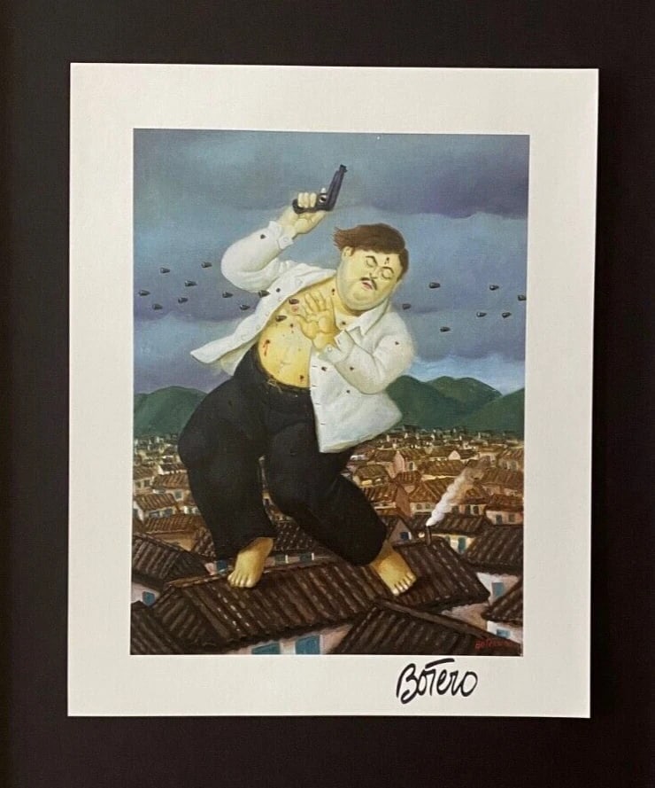FERNANDO BOTERO + AWESOME SIGNED VINTAGE PRINT + FROM COLOMBIA + IN NEW FRAME! - 3