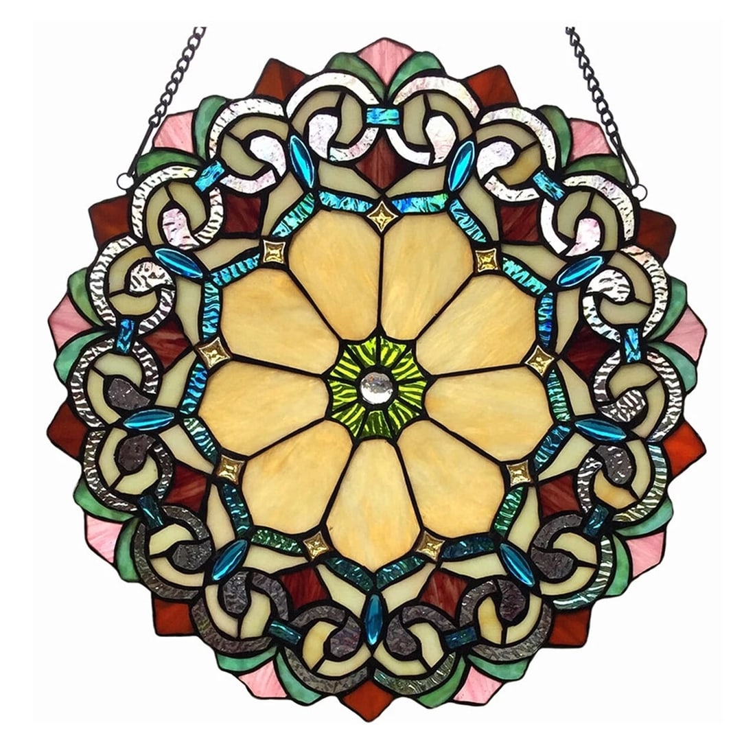 18" Stained Glass Window Hanging Panel (1 of 3)