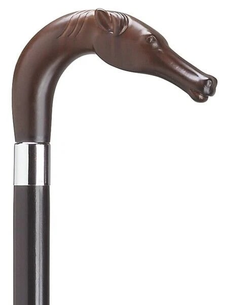 36" European Horse Head Walking Stick Cane (1 of 1)