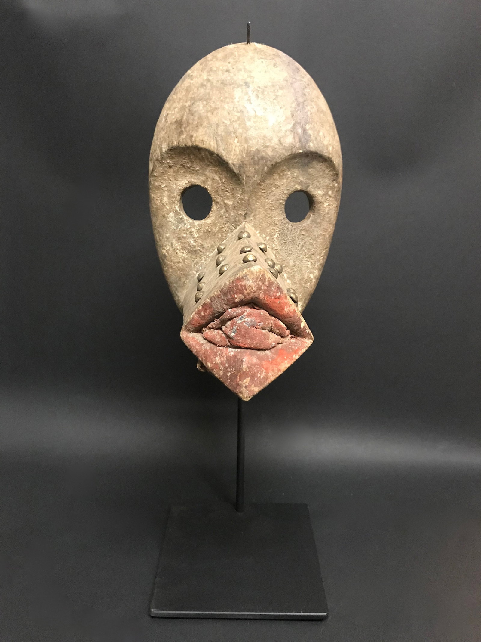 Carved Wood Dogon Mask with Display Stand (1 of 7)