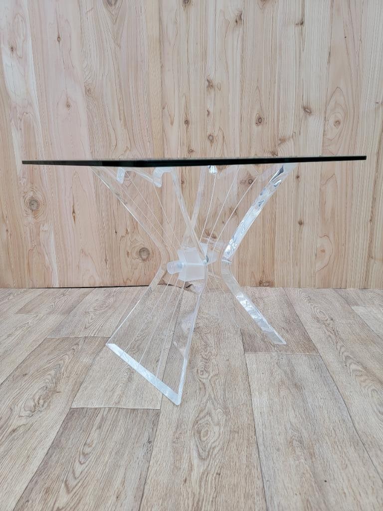 MCM Lucite Butterfly Side Table - 4