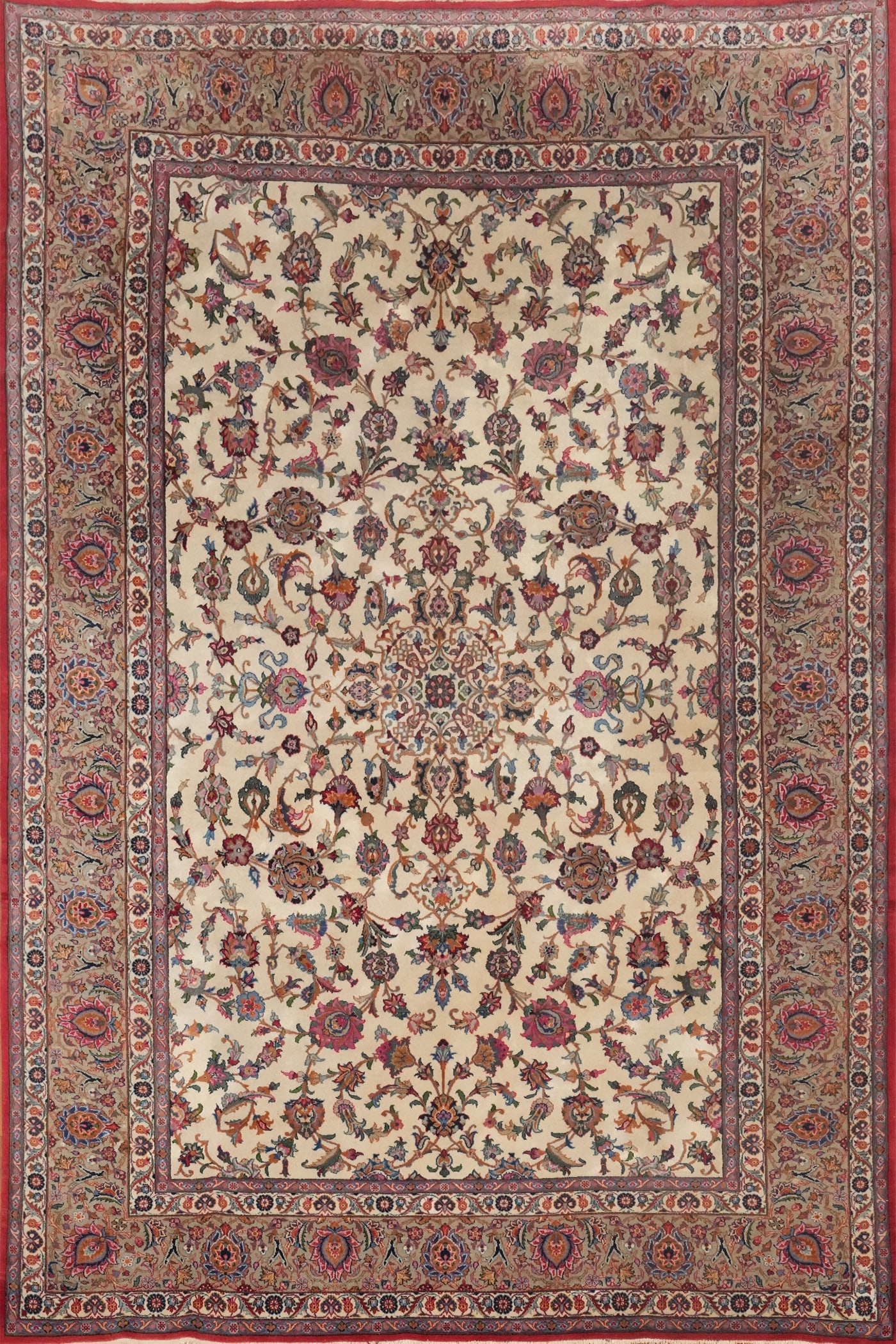 Antique Floral Tabriz Persian Area Rug 7x10 (1 of 2)