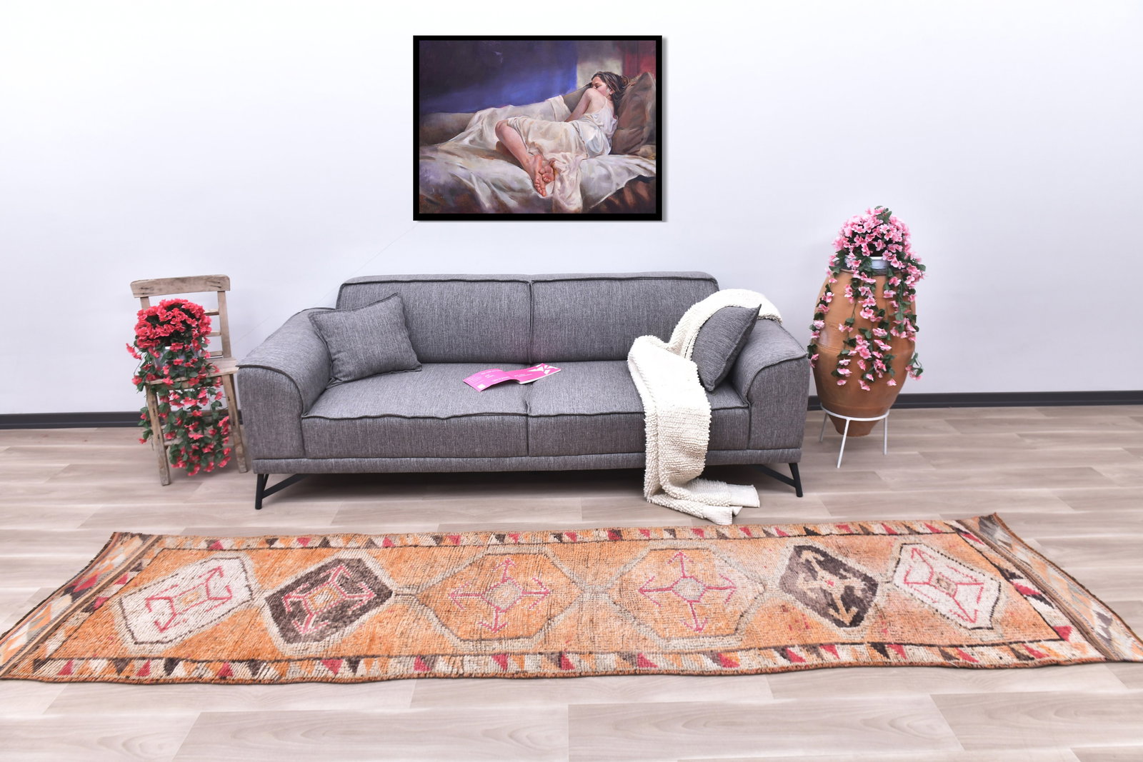 2'7'' x 11'3'' Vintage Wool Runner Rug - 240667 (1 of 15)