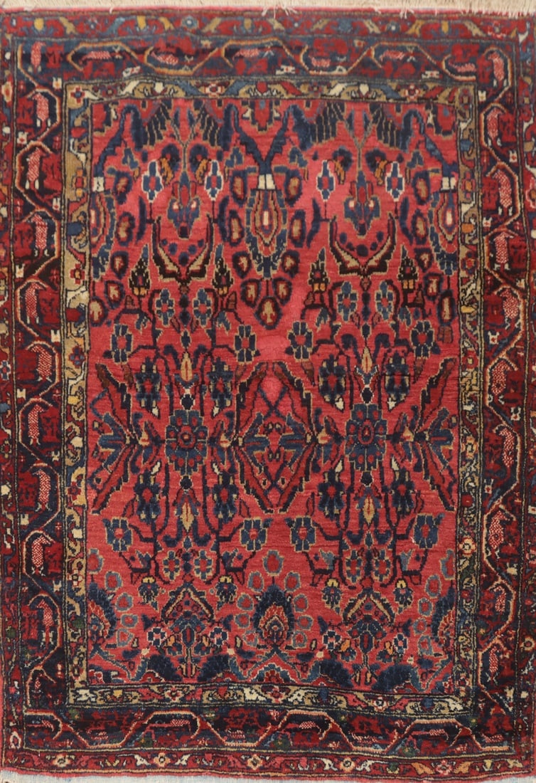 Antique Vegetable Dye Sultanabad Persian Rug 4x5 (1 of 2)