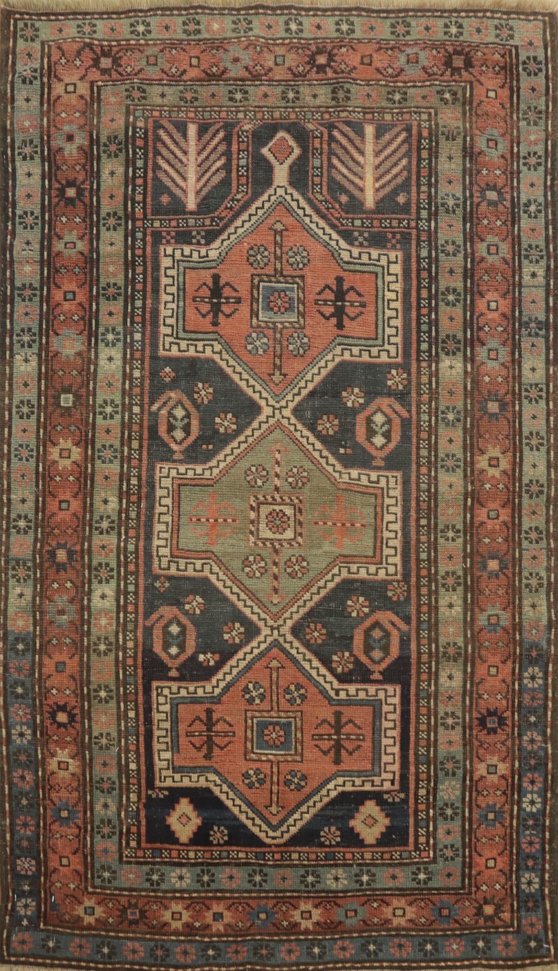 Pre-1900 Antique Kazak Oriental Rug 3x5 (1 of 2)