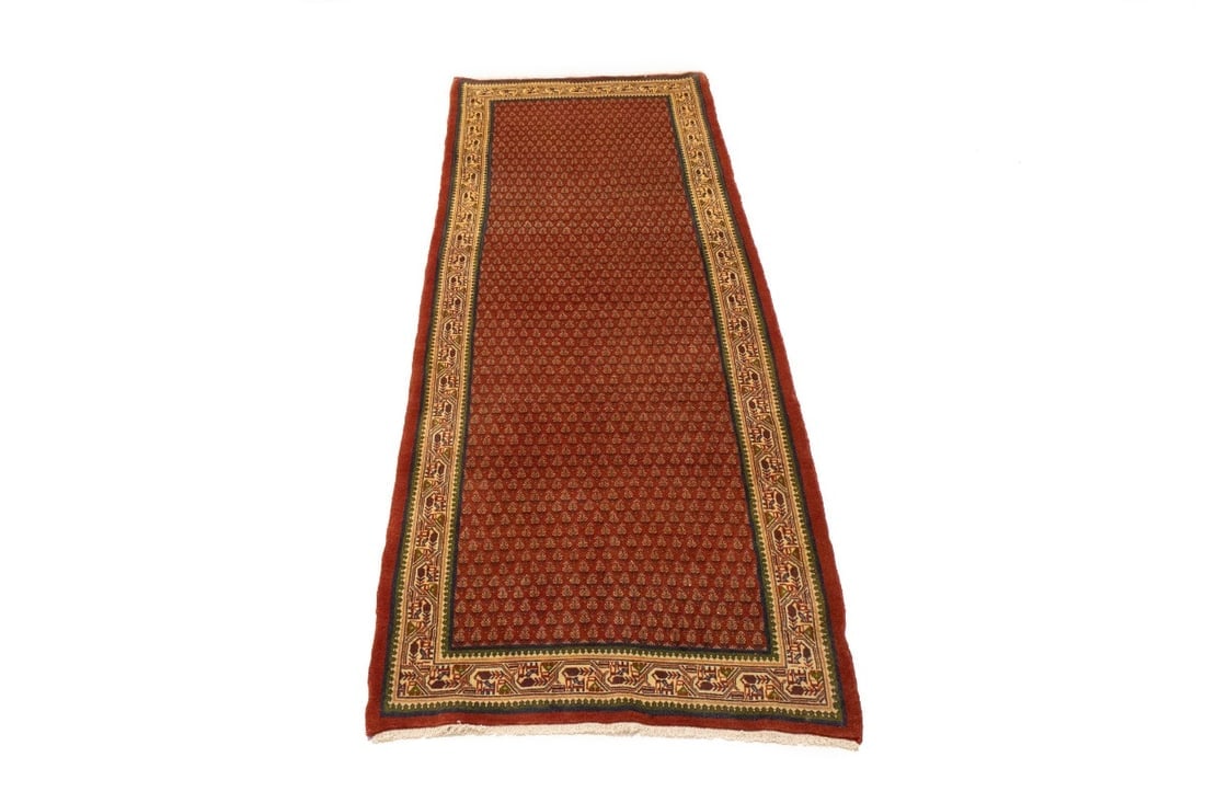 Semi Antique Tribal Rusty Red 3'7X9'8 Botemir Persian Runner Rug (1 of 17)