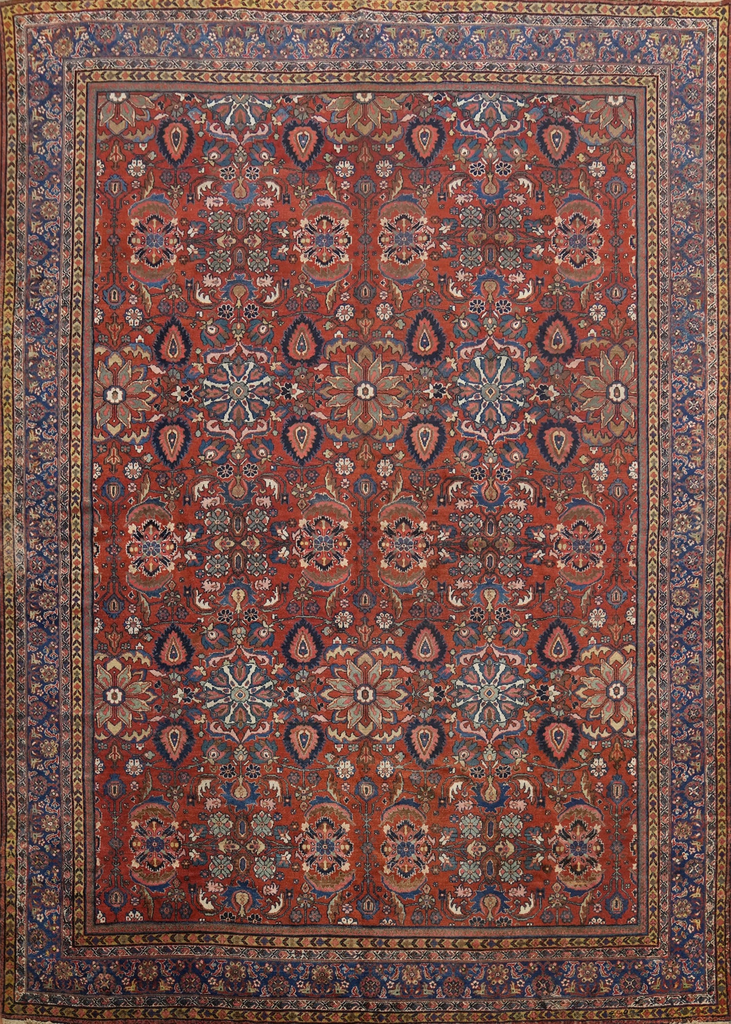 Pre-1900 Vegetable Dye Sultanabad Persian Large Rug 13x16 (1 of 2)