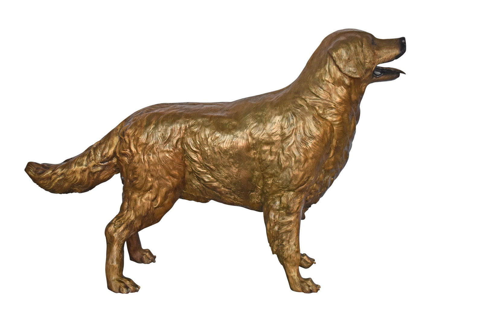 Labrador Retriever Dog Bronze Statue Light Color Finish - Size: 56" x 13" x 36"H: Title:Labrador Retriever Dog Bronze Statue Light Color Finish - Size: 56" x 13" x 36"H Description:This Labrador Retriever bronze statue reflects the wonderful qualities of these beautiful dogs. Labs
