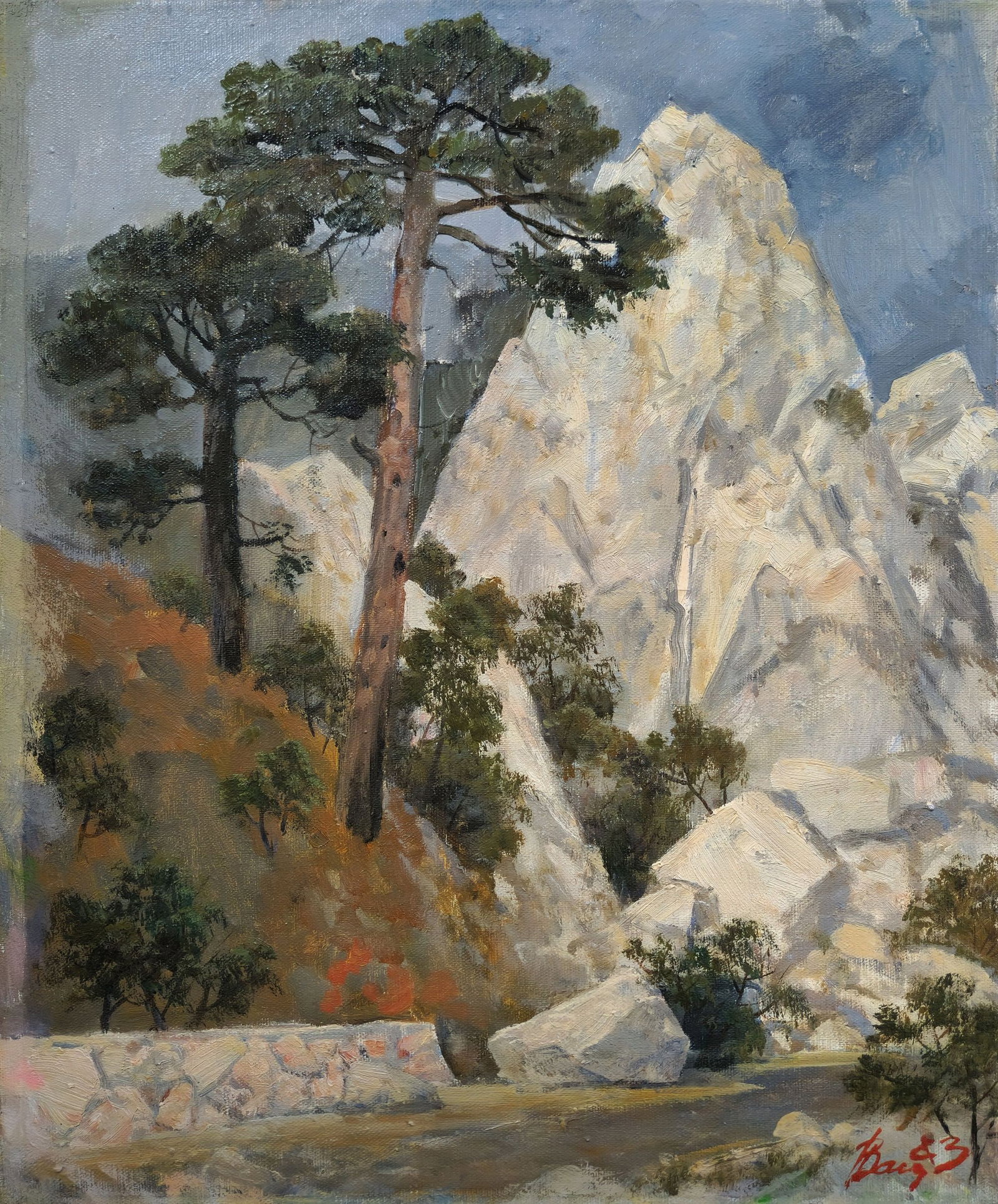 Vasyukov Petro (Ukrainian artist), "Pines", oil on canvas: Title: Vasyukov Petro (Ukrainian artist), "Pines", oil on canvas Artist: Vasyukov Petro Petrovych Description: ARTIST: Vasyukov Petro Petrovych, Ukrainian artist TITLE: "Pines" SIZE: 60 x 50 cm, (23 2