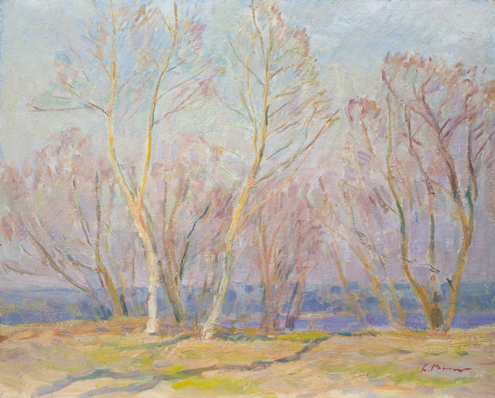 Rapoport Boris (Ukrainian artist), "Purple autumn", oil on cardboard (1 of 4)