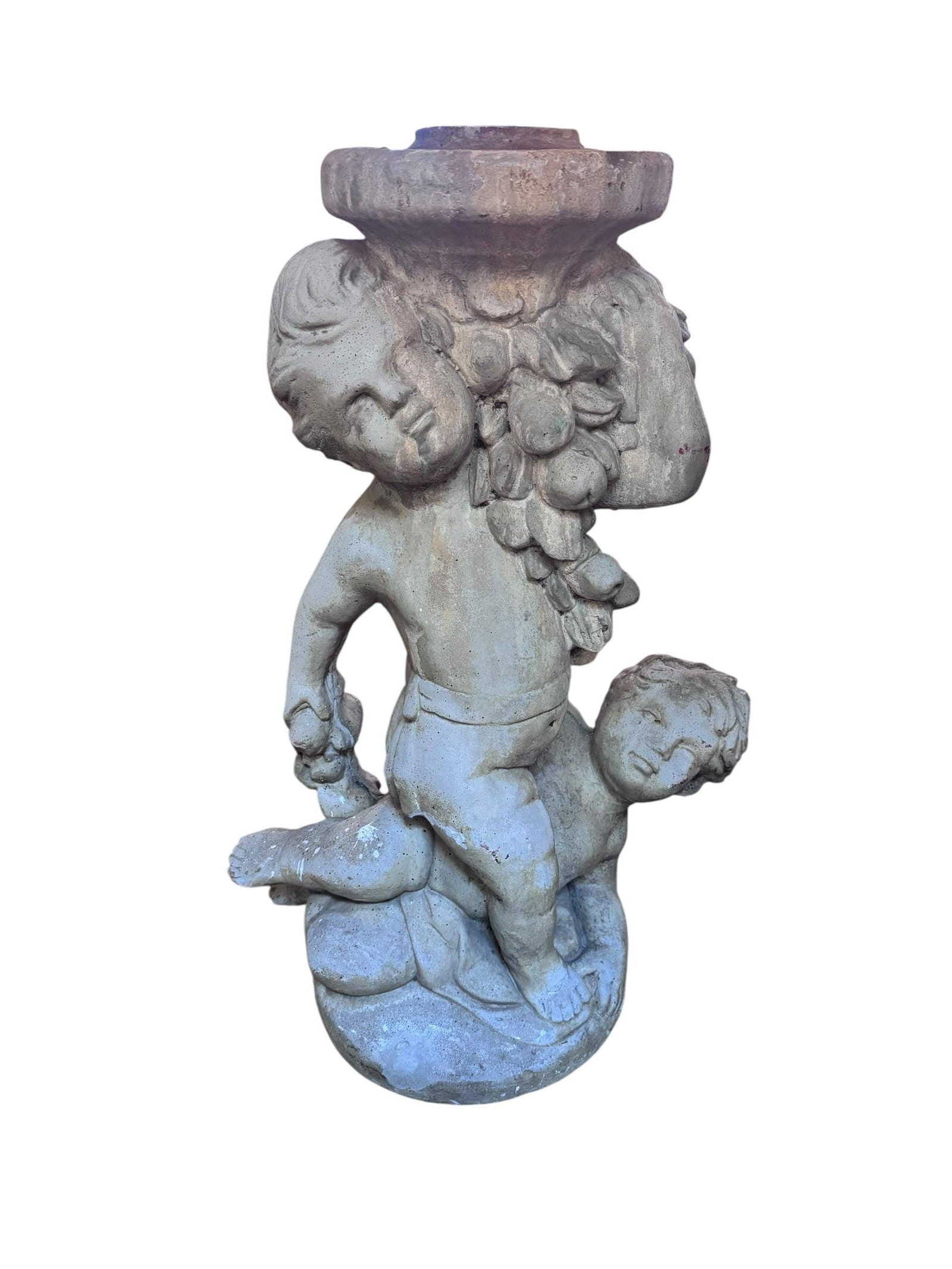 Vintage Neoclassical Style Cherub/Putti Garden Sculpture - 7