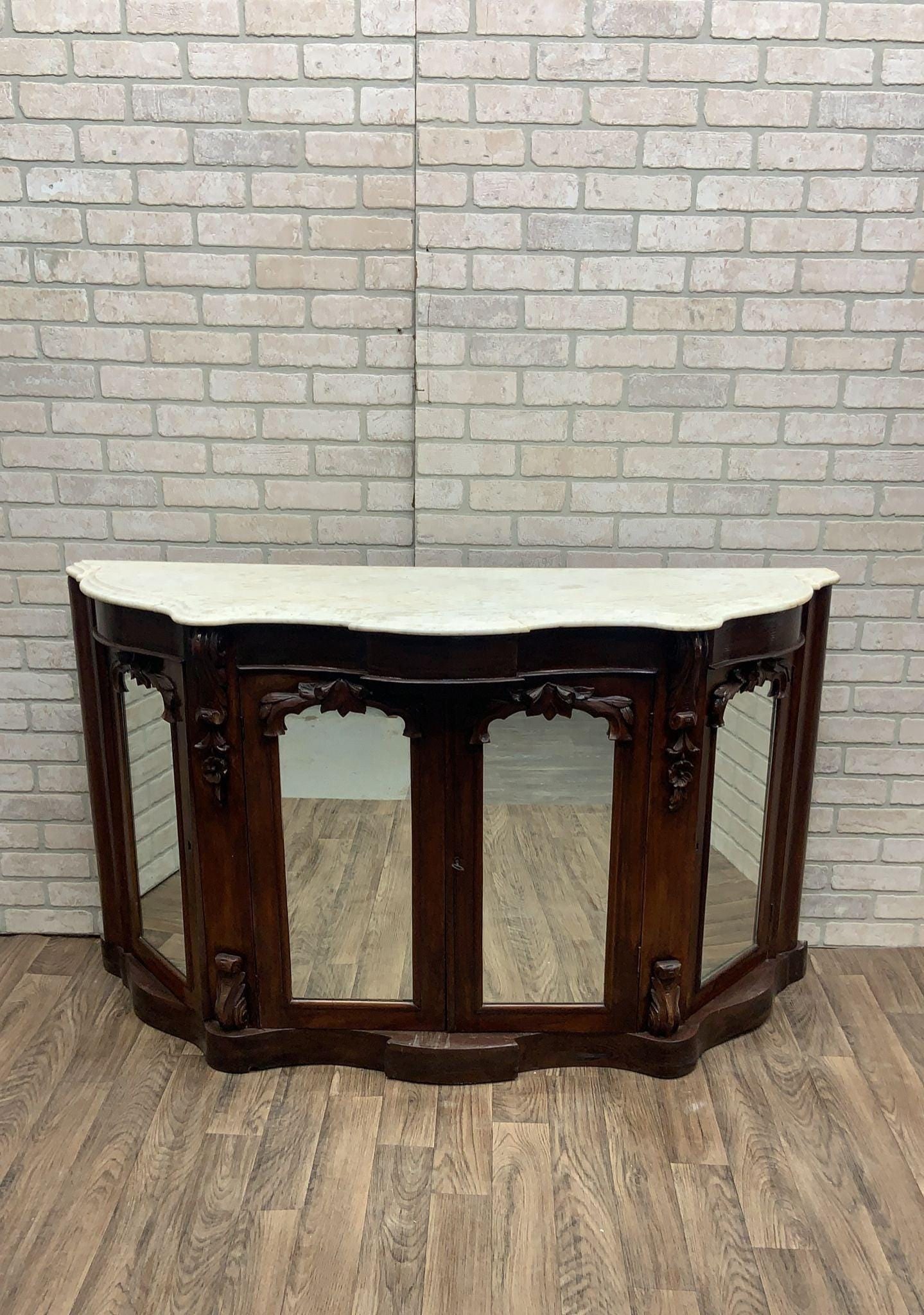 Antique American Empire Rosewood Sideboard Cabinet - 3