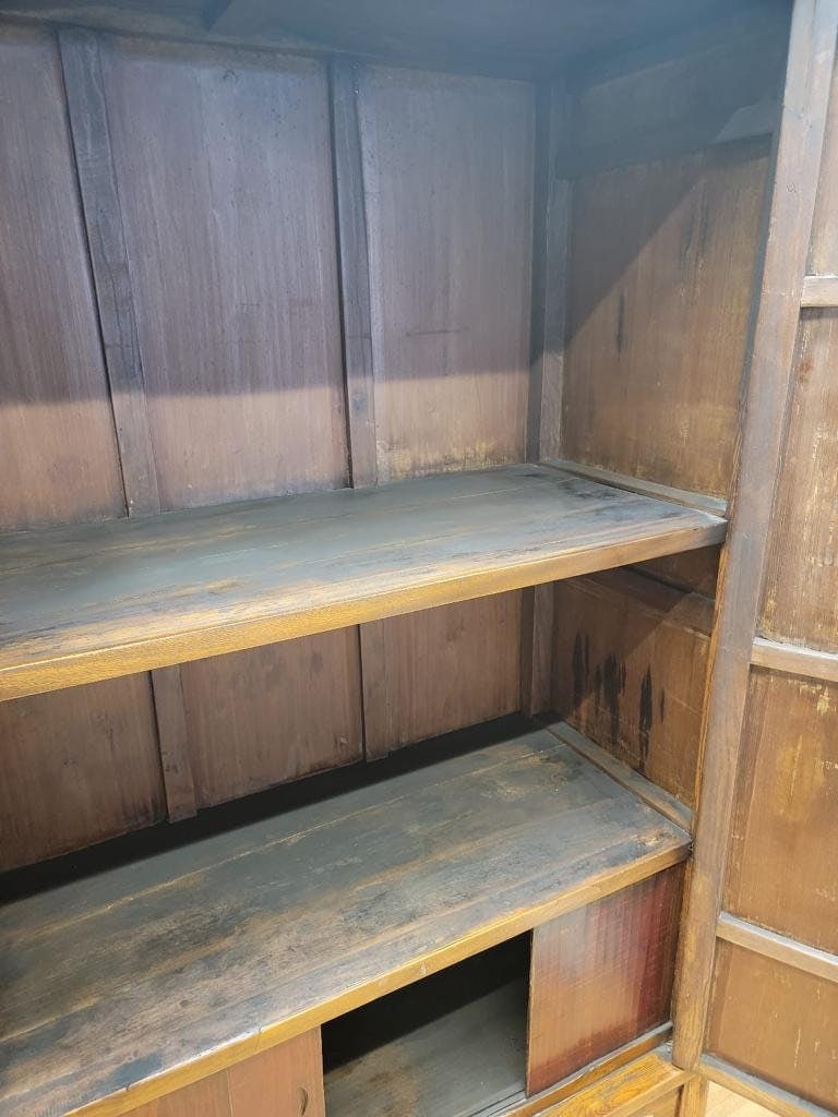 Antique Shanxi Province Elm Armoire Storage Closet - 10