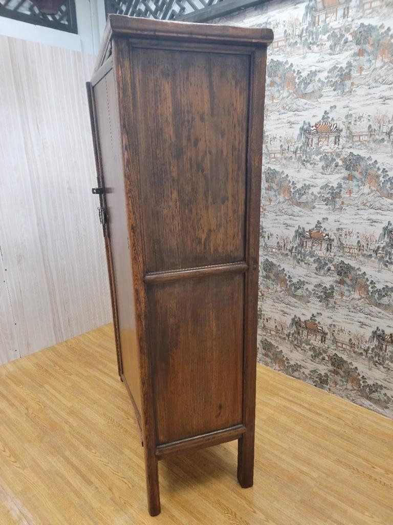Antique Shanxi Province Elm Armoire Storage Closet - 2