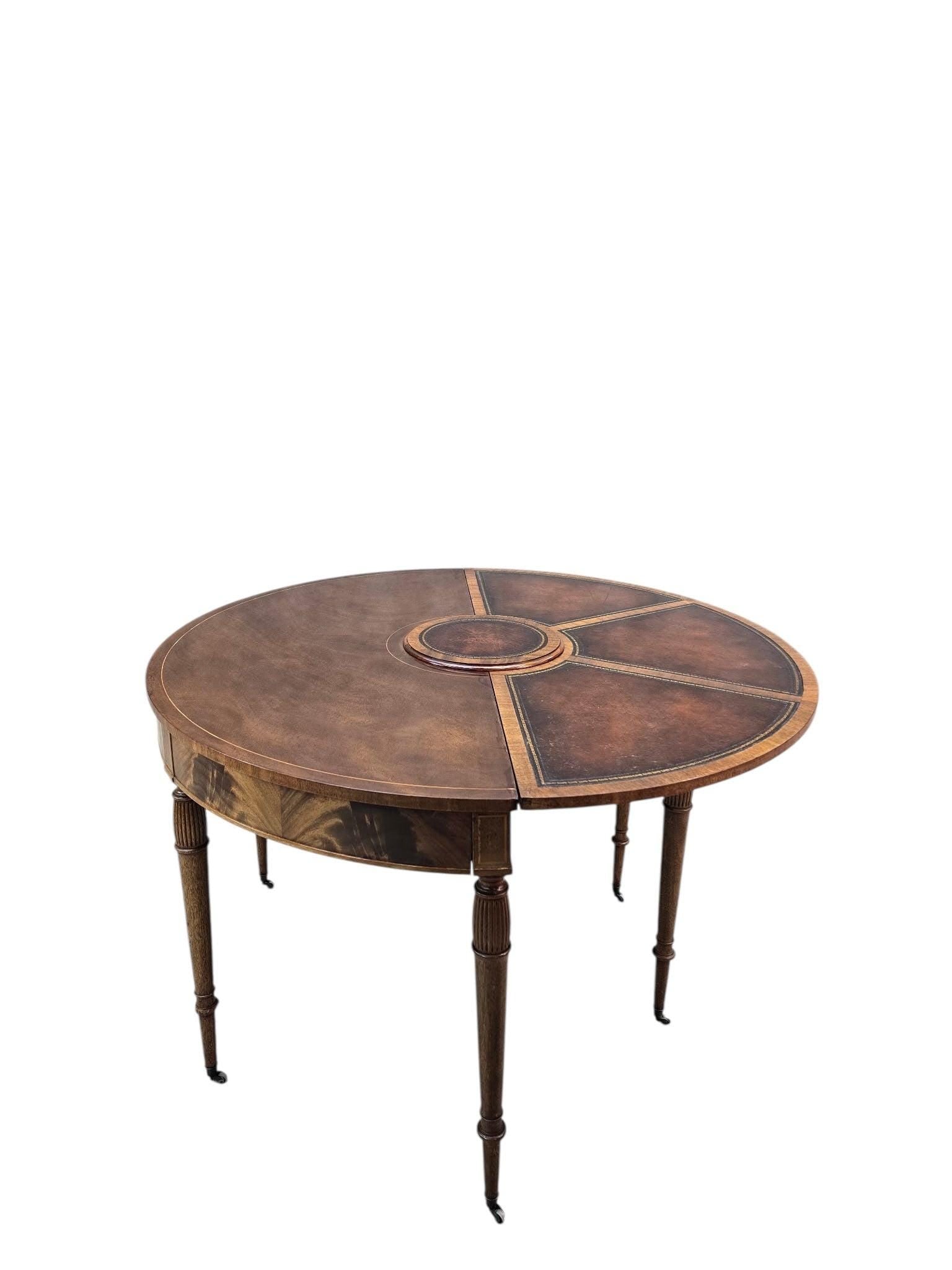 Federal Style Flip Top Demilune Table by Weimann - 10