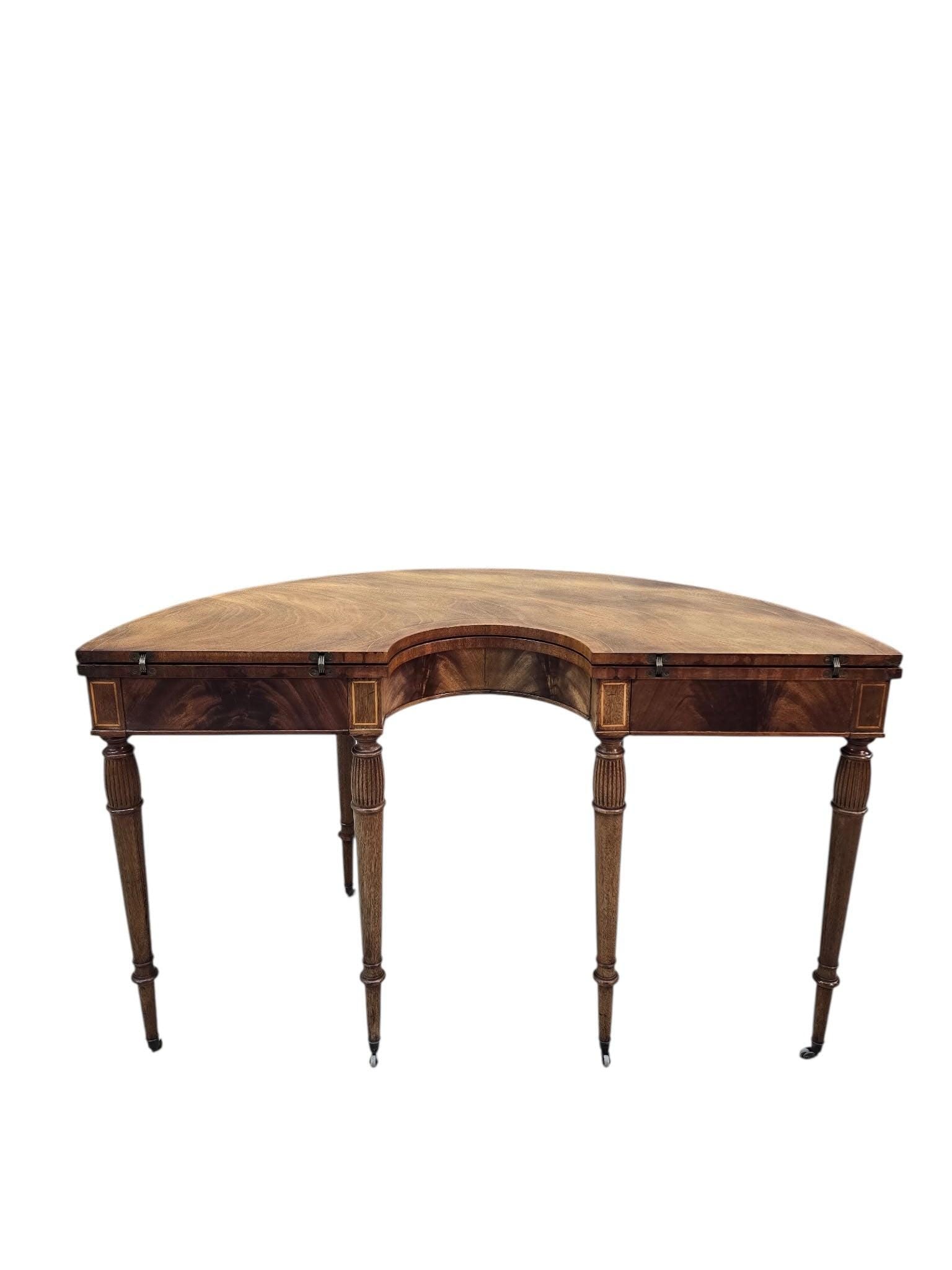 Federal Style Flip Top Demilune Table by Weimann - 9