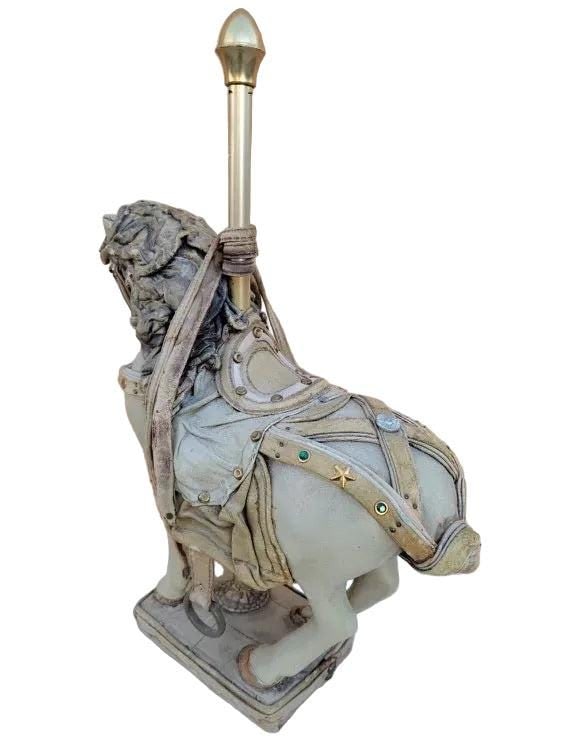 Vintage Leather Carousel Horse Signed By Teresa Corning - 8