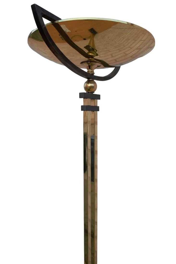 Mid Century Relco Milano Italy Torchiere Brass Floor Lamp - 4